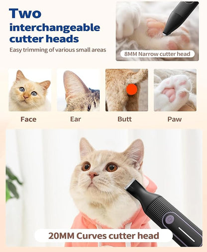 Dog Grooming Kit for Heavy Thick Hair&Coats, 3 in 1 Dog Clippers for Grooming, Rechargeable Cordless Pet Shaver with Storage Box, Quiet Dog Paw Trimmer for Small and Large Dogs Cats Animals
