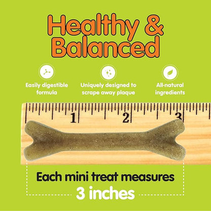 NATURALS Super Breath Dental Care Bones for Dogs - 100 Count Mini Dog Dental Treats for Extra Small Dogs, Made in USA, Tasty Dog Dental Chews Help Reduce Plaque, Tartar Buildup & Freshens Breath