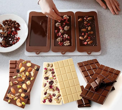 4Pcs Chocolate Gummy Number Molds, Break-Apart Chocolate Molds and Letter and Number Silicone Candy Mold for Birthday Cake Decorating