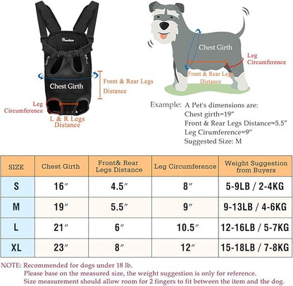 Pawaboo Pet Carrier Backpack, Adjustable Pet Front Cat Dog Carrier Backpack Travel Bag, Legs Out, Easy-Fit for Traveling Hiking Camping for Small Medium Dogs Cats Puppies, XL, Deep Camouflage Black