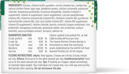 The Honest Kitchen Grain Free Minced Chicken in Bone Broth Gravy Wet Cat Food, 2.8 oz x12