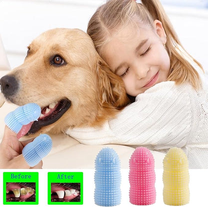 Dog Toothbrush Dog Tooth Brushing Kit ，12Pack Dog Finger Toothbrush for Dog Teeth Cleaning&Dog Dental Care, Dog Tooth Brush Pet Toothbrush