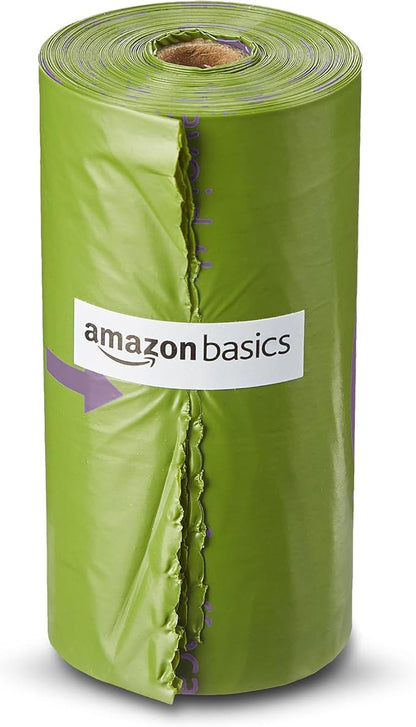 Amazon Basics Dog Poop Bags With Dispenser and Leash Clip, Lavender Scented, 540 Count, 36 Pack of 15, 13 Inch x 9 Inch
