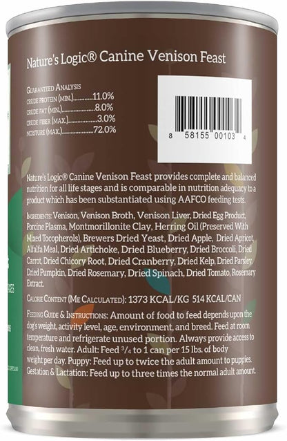 Natures Logic NL00103 Venison Feast Wet Dog Food, One Size