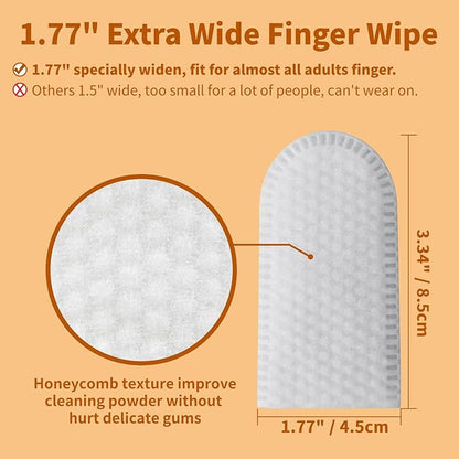Dog Teeth Cleaning Finger Wipes, 100 Count Dog Dental Wipes for Cats & Dogs, Pet Dental Care Wipes To Freshen Breath, Reduce Plaque, Prevent Tartar Build-up A024711US3