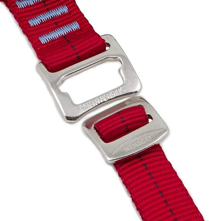 Kurgo Tru-Fit Enhanced Strength Dog Harness - Certified Crash Tested Car Safety Harness for Dogs - Metal Buckles, Padded Chest - includes Pet Seatbelt - No Pull Training - Red, Large