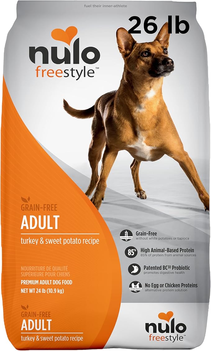 Nulo Freestyle Adult Dog Food, Premium All Natural Grain-Free Dry Small Kibble Dog Food, with BC30 Probiotic for Healthy Digestion, and High Animal-Based Protein with no Chicken or Egg Alternatives