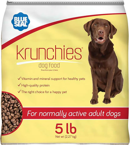 Blue Seal Kent Nutrition Krunchies Adult Dog Food 5 Lbs. No Soy, No Artificial Colors or Preservatives, Nutritionally Complete with Added Vitamins and Minerals