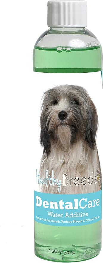 Healthy Breeds Dog Dental Care Water Additive for Tibetan Terrier - Helps Freshen Breath, Reduce Plaque & Control Tartar - Mint Flavor - 8 oz