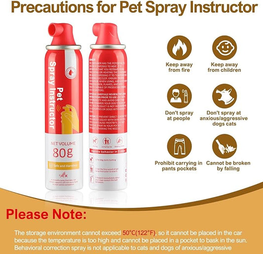 Spray Corrector Dog Trainer, 80ml 1 Pack Spray for Dog to Stops Barking, Jumping Up, Place Avoidance, Food Stealing, Fights & Unwanted Dog Behaviour