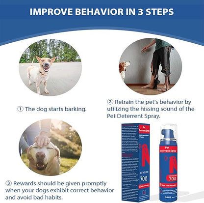 Pet Instructor Spray for Dog, 70ml Spray Corrector Dog Trainer, Safe Humane & Effective Stop Barking, Jumping Up, Food Stealing, Dog Fights & Attacks, Help Stop Unnecessary Dog Behaviour (2 Pack)