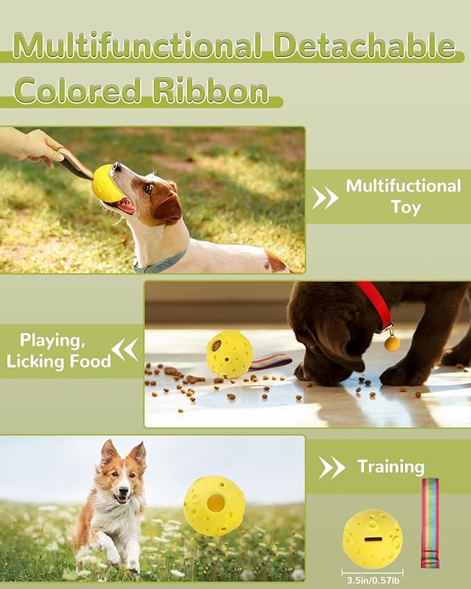 Dog Interactive Toys for Boredom, Dog Treat Ball Puppy Toys to Keep Them Busy, Frozen Fillable Dog Toys, Enrichment Toys for Small Dogs, Mentally Stimulating Toys for Dogs 3.5"