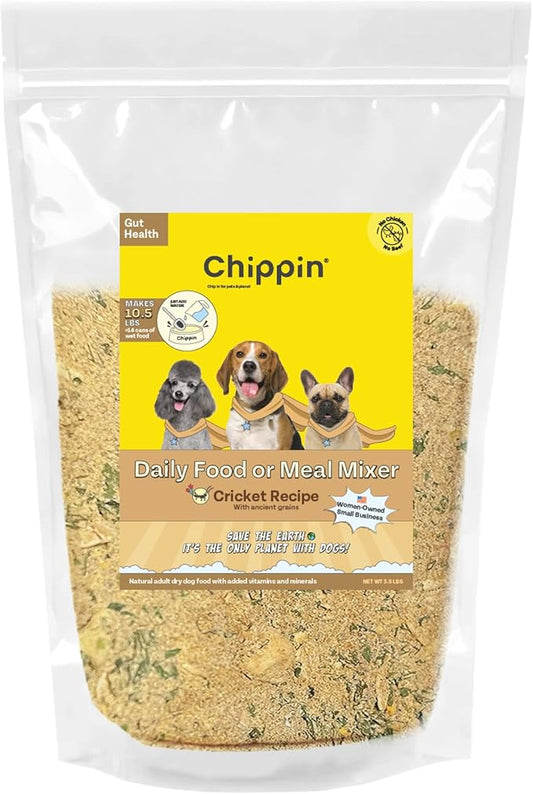 Cricket Human Grade Dehydrated Dog Food or Topper (3lb makes 10 lbs Wet Dog Food), 100% Made in The USA | Hypoallergenic, Chicken-Free Food for Dogs with Allergies