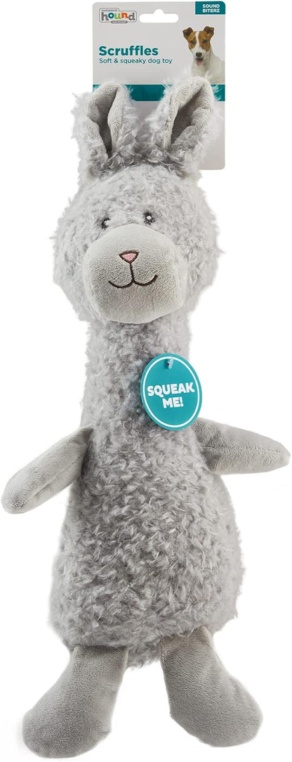 Charming Pet Scruffles Bunny Plush Squeaky Dog Toy, Large