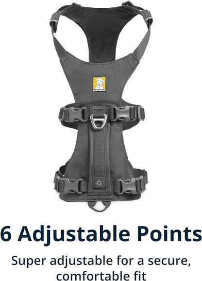 Ruffwear, Flagline Dog Harness, Lightweight and Reflective, No Pull Dog Lift Harness for Hiking, Running and Everyday Use, Granite Gray, Small