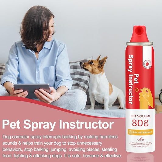 Corrector Spray Dog Trainer, 80ml 1 Pack Dog Corrector Spray for Dogs to Stops Barking, Jumping Up Attacks & Unwanted Dog Behaviour Humane Effective