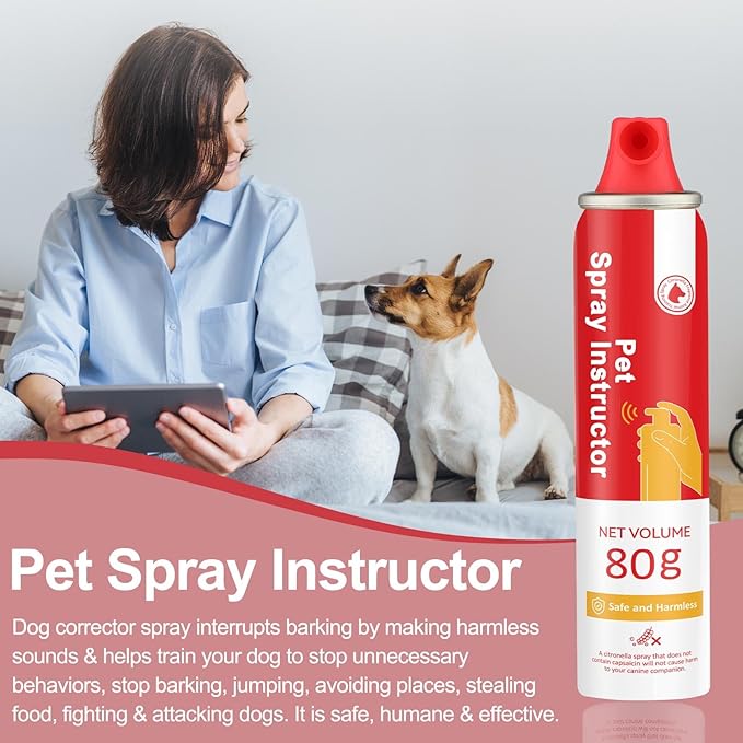 Corrector Spray Dog Trainer, 80ml 6 Pack Corrector Spray for Dogs to Stops Barking, Food Stealing, Dog Fights, Attacks & Unwanted Dog Behaviour, Safe