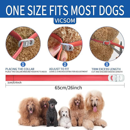4 Pack Flea Collar for Dogs, Dog Flea and Tick Collar 8 Months Flea and Tick Prevention for Dog, Waterproof Adjustable Puppy Collar Natural Tick and Flea Collars for Small Medium Large Dogs, Red