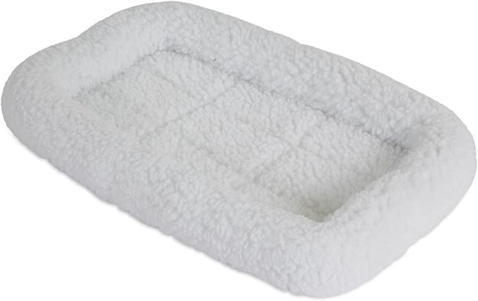 Petmate Two-Door Small Dog & Cat Carrier for Pets Up to 10 Pounds with SnooZZy Sheepskin Bolster Crate Mat for 19' Crates, Up to 15 lbs