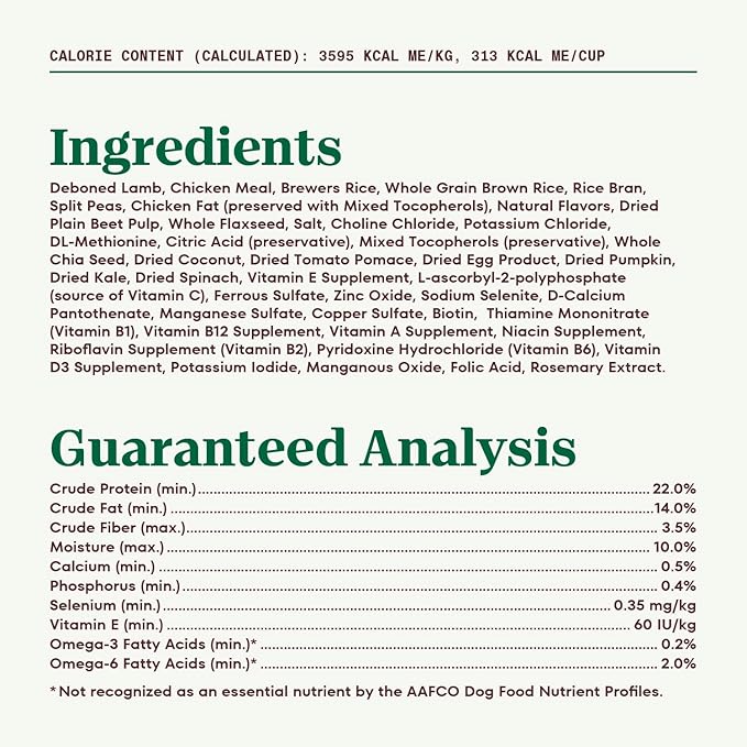 Nutro Natural Choice Adult Dry Dog Food, Lamb and Brown Rice Recipe, 36 lb. Bag