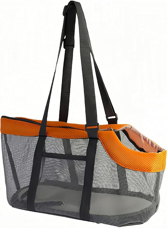 Pet Carrier Bag, Dog Purse, Cat Carrier Handbag with Breathable Mesh, Lightweight Panoramic Pet Bag for Small Dogs and Cats, Ideal Dog Travel Bag and Cat Transport Tote (15.7" x 7.9" x 8.7")