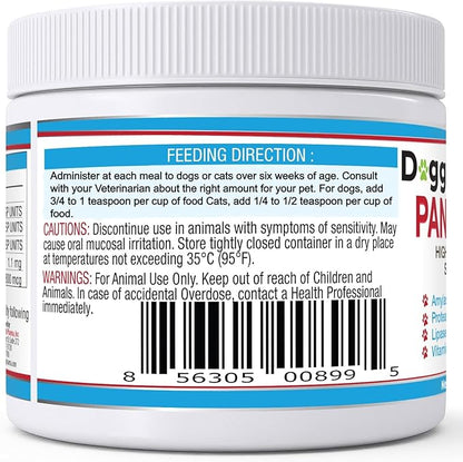 PancreaMax 10x Pancreatic Digestive Enzymes Supplement for Cats and Dogs(12 oz) Powder (Made in U.S.A).10x Pancreatin for Dogs Contain Pancreatic Enzyme | Pancreatin for Dogs (10x Porcine Pancreatin)