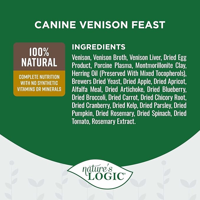 Natures Logic NL00103 Venison Feast Wet Dog Food, One Size