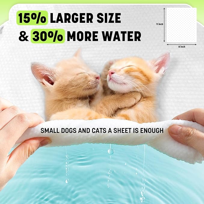 Dog Wipes for Paws and Butt, Plant-Based Large Pet Wipes for Dogs/Cats Hypoallergenic, 8X9 Inch Easy to Use Dog/Cat/Puppy Cleaning Grooming Wipes, Gentle, Degradable (200 Count, Raspberry)