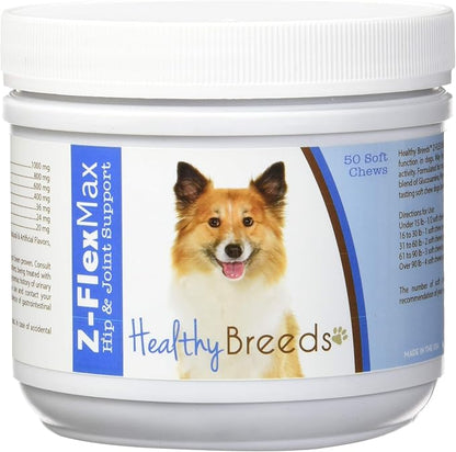 Healthy Breeds Icelandic Sheepdog Z-Flex Max Hip and Joint Soft Chews 50 Count