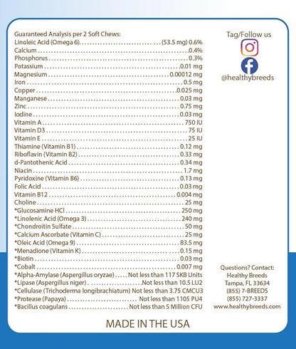 Healthy Breeds Poodle All in One Multivitamin Soft Chew 90 Count