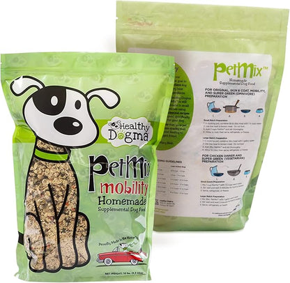 Healthy Dogma - PetMix Dehydrated Dog Food for Allergies, Joint Support & Mobility - Grain Free, Raw, Homemade Dog Food (Mobility, 10 lbs)