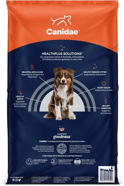 CANIDAE Pure Grain Free Adult Dry Dog Food, Real Salmon & Barley, 22 lbs.