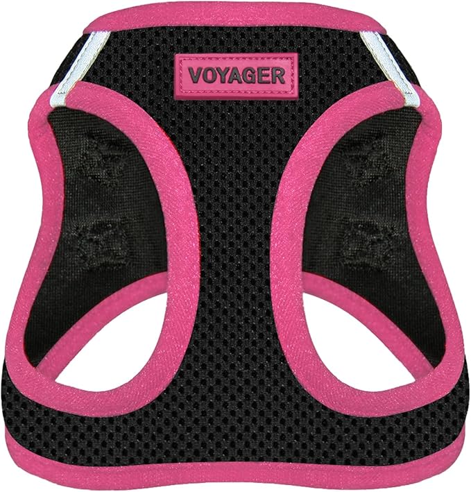 Voyager Step-In Air Dog Harness - All Weather Mesh Step in Vest Harness for Small and Medium Dogs by Best Pet Supplies - Pink, Medium