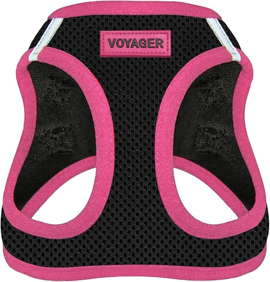 Voyager Step-In Air Dog Harness - All Weather Mesh Step in Vest Harness for Small and Medium Dogs by Best Pet Supplies - Pink, Large