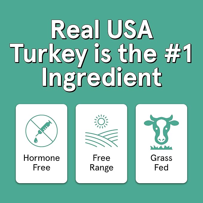 Real Meat Tiny Trainer Bites Dog Treats - 1lb of USA-Made Soft & Chewy Air-Dried Turkey Training Treats for Dogs & Puppies - All-Natural Grain-Free Dog Training Treats With Free-Range Cage-Free Turkey