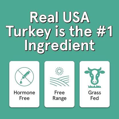 Real Meat Tiny Trainer Bites Dog Treats - 1lb of USA-Made Soft & Chewy Air-Dried Turkey Training Treats for Dogs & Puppies - All-Natural Grain-Free Dog Training Treats With Free-Range Cage-Free Turkey