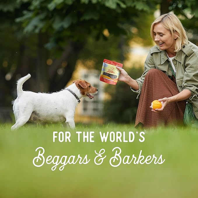 Beg & Barker Jerky for Dogs - Dog Training Treats - Natural Dog Treats Made in The USA - Grain Free, Diabetic-Friendly, High Protein, Sugar-Free (Chicken & Liver, 4 Ounce (Pack of 2))