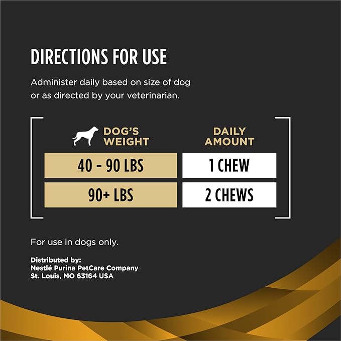Purina Pro Plan Veterinary Joint Care Joint Supplement for Large Breed Dogs Hip and Joint Supplement - 5.29 oz. Pouch