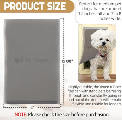 TonGass Dog Door Flap Replacement Medium Compatible with PetSafe Freedom Dog and Cat Doors PAC11-11038 - Measures 8" x 12 5/8" with Magnetic Closure