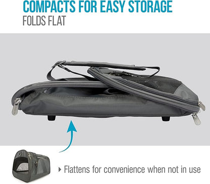 Sherpa American Airlines Travel Pet Carrier, Airline Approved & Guaranteed On Board - Charcoal Gray, Medium