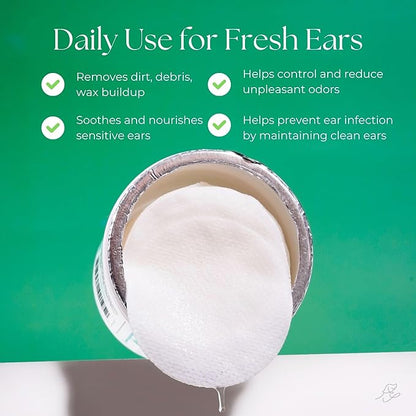 Ear Cleaning Wipes for Dogs and Cats 180 Count | for Small-Medium Breeds | Soothes, Deodorizes, Removes Ear Wax, Ear Relief | Gentle, Aloe Based, Fragrance-Free, pH-Balanced Formula