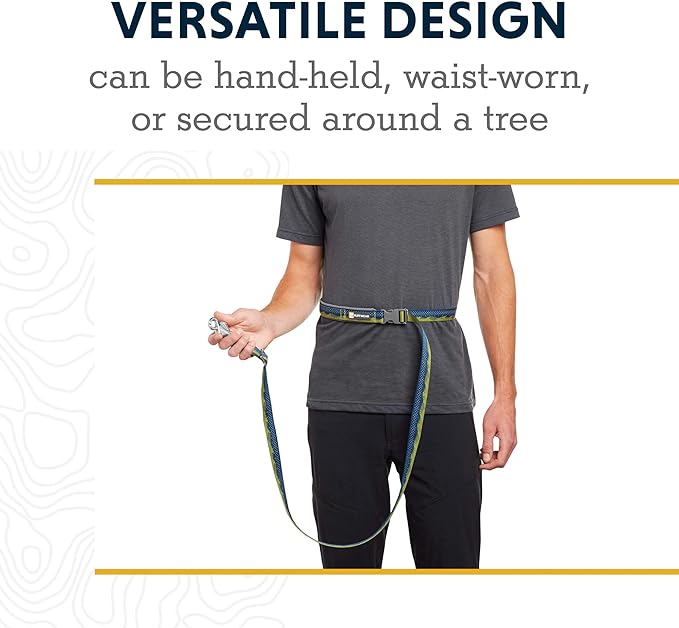Ruffwear, Crag Ex Leash, Extendable Dog Leash, Hand-Held or Waist-Worn Reflective Lead, Green Hills
