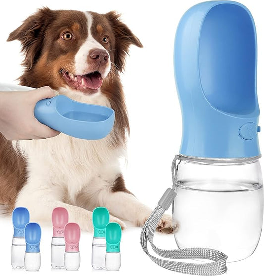 Dog Water Bottle, Lightweigh, Portable Travel Dog Water Dispenser, Puppy Drinking Bowl for Outdoor Walking and Hiking, Puppy Essentials, Dog Stuff - Pet Accessories(12oz, Ocean-Blue)