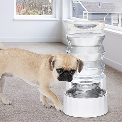 RIZZARI Automatic 6L Pet Waterer,Gravity Stainless Steel Water Dispenser, 100% BPA-Free, Large Capacity Water Feeder for Cats and Medium and Large-Sized Dogs