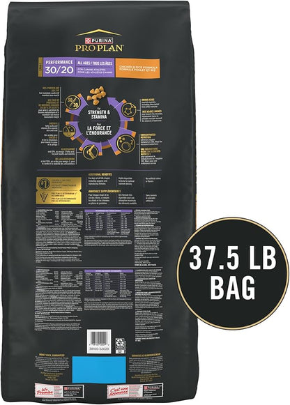 Purina Pro Plan High Calorie, High Protein Dry Dog Food, 30/20 Chicken & Rice Formula - 37.5 lb. Bag