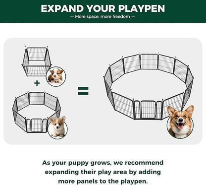 FXW Rollick Dog Playpen for Yard, RV Camping│Patented, 24 inch 4 Panels