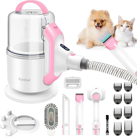 Pet Grooming Vacuum Hair: Dog Hair Grooming Kit - Professional Dog Vacuum - Deshedding Vac for Pet