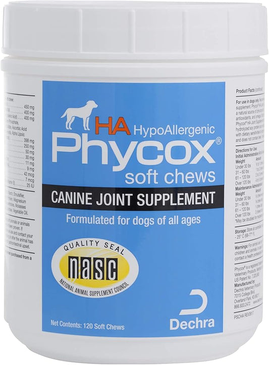 HA Hypoallergenic Soft Chews Joint Supplement for Dogs, 120 Count