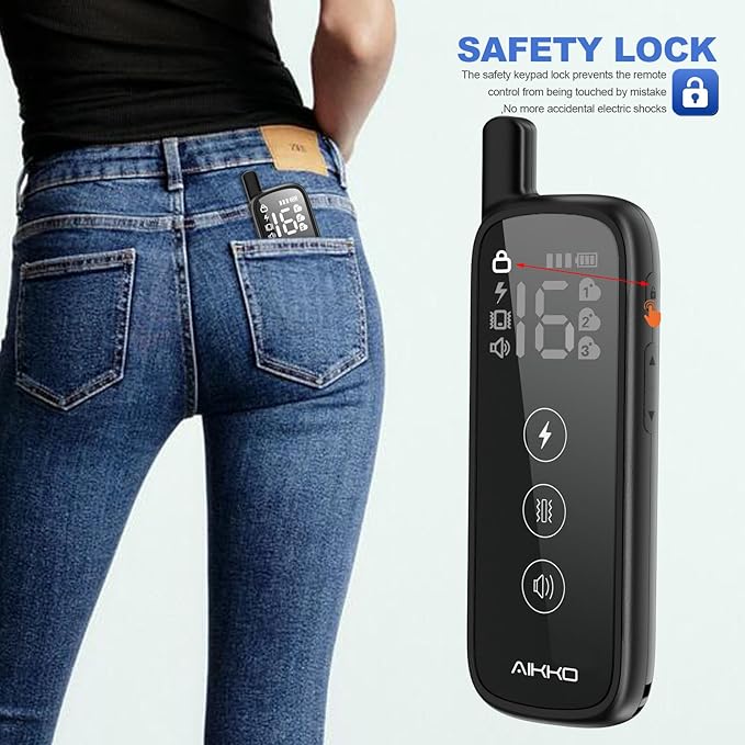 Dog Shock Collar with Remote, 2400ft Electric Dog Training Collars 2 Dogs for Large Medium Small Dogs Waterproof E Shockers Collars, Training with Beep Vibration Safe Shock(1-16) Mode