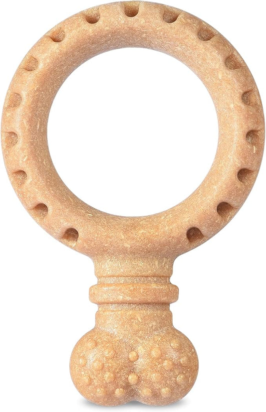 Arm & Hammer for Pets Barkies Ring Compressed Wood Collection, 5.5 Inch Peanut Butter Flavored Wood Blend Chew Toy for Dogs | Faux Stick, Splinter-Free, Safer & Durable Alternative to Chewing Sticks